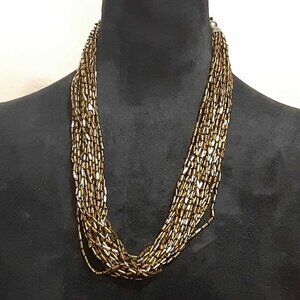 Vintage Beaded Multi-strand Necklace Women's Fashion Jewelry Boho